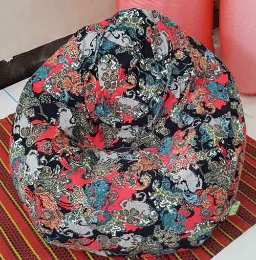 Esupersave เก้าอี้ Beanbag ทรงหยดน้ำ ลายVintage