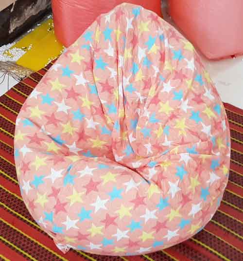 Esupersave เก้าอี้ Beanbag ทรงหยดน้ำ ลายดาวสี
